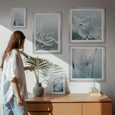Gallery wall Waterdruppels op planten