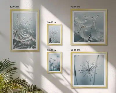 Gallery wall Waterdruppels op planten