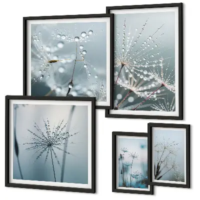 Gallery wall Waterdruppels op planten
