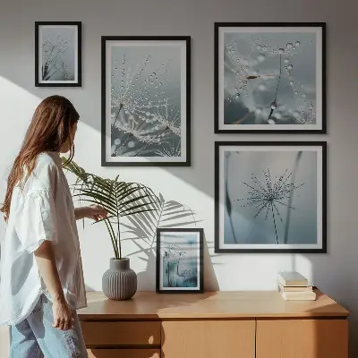 Gallery wall Waterdruppels op planten