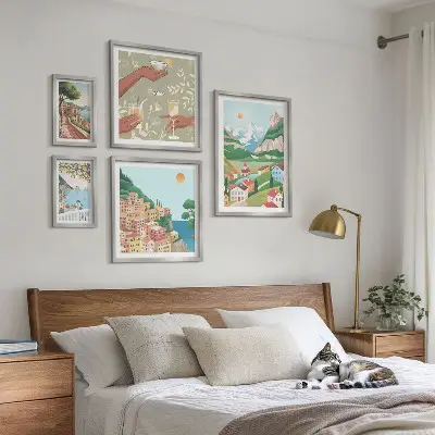 Moderne schilderijenset charmante landschappen voor ontspanning