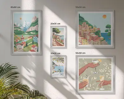 Moderne schilderijenset charmante landschappen voor ontspanning