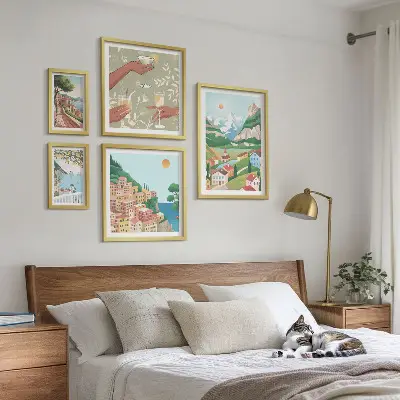 Moderne schilderijenset charmante landschappen voor ontspanning