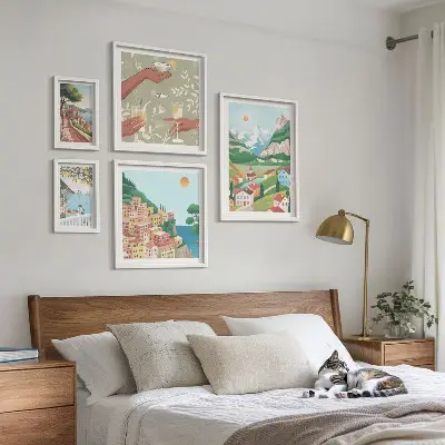 Moderne schilderijenset charmante landschappen voor ontspanning