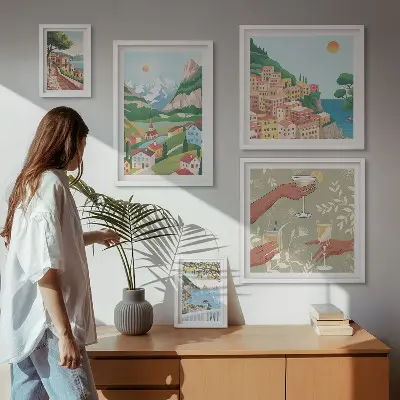 Moderne schilderijenset charmante landschappen voor ontspanning