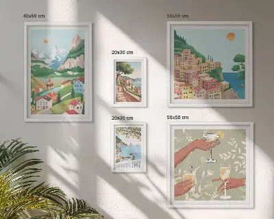 Moderne schilderijenset charmante landschappen voor ontspanning