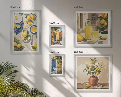 Gallery wall Citroen Mediterrane Ideeën