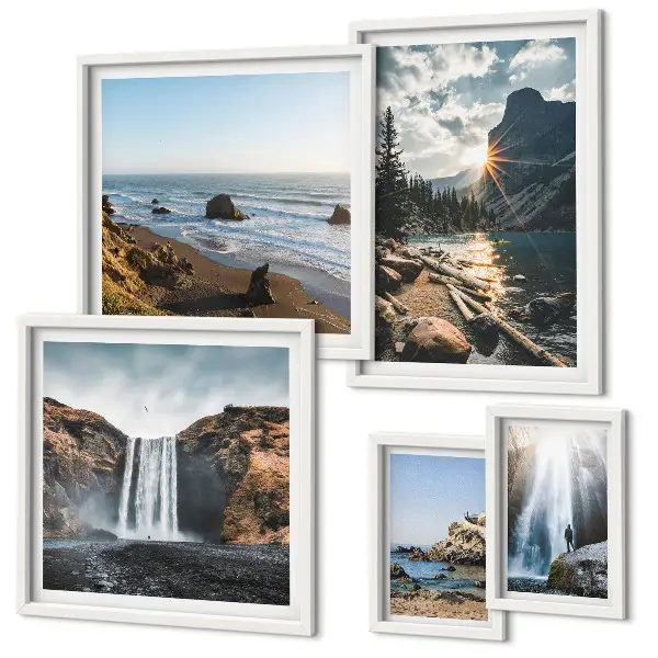 Wanddecoratie met natuurlandschappen met uitzichten op landschappen, watervallen en stranden