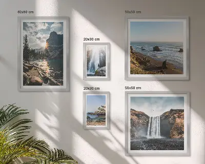 Wanddecoratie met natuurlandschappen met uitzichten op landschappen, watervallen en stranden
