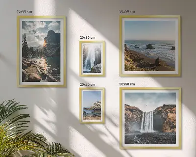 Wanddecoratie met natuurlandschappen met uitzichten op landschappen, watervallen en stranden