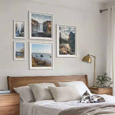 Wanddecoratie met natuurlandschappen met uitzichten op landschappen, watervallen en stranden
