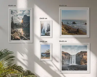 Wanddecoratie met natuurlandschappen met uitzichten op landschappen, watervallen en stranden