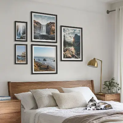 Wanddecoratie met natuurlandschappen met uitzichten op landschappen, watervallen en stranden