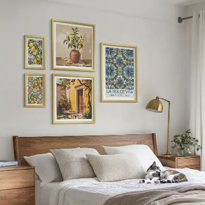Wanddecoratie Italiaanse citrusvruchten in mediterrane stijl