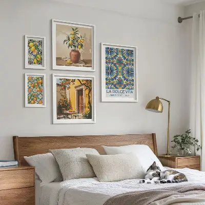 Wanddecoratie Italiaanse citrusvruchten in mediterrane stijl