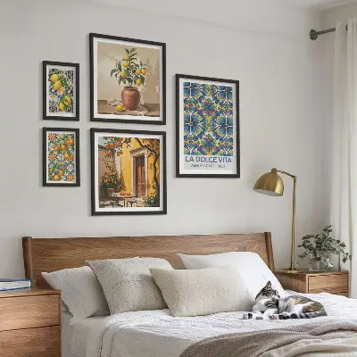 Wanddecoratie Italiaanse citrusvruchten in mediterrane stijl