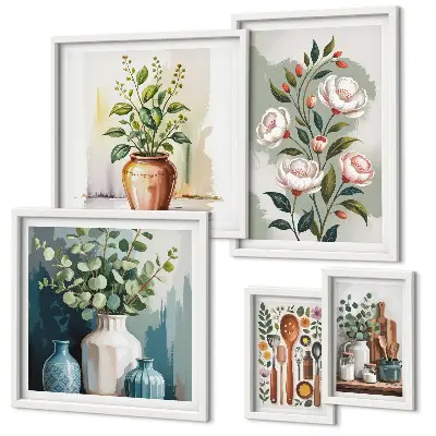 Gallery wall Stijlvolle keukendecoratie met planten