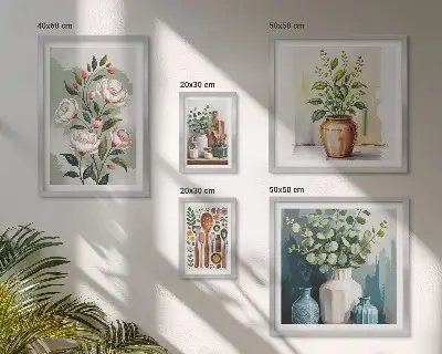 Gallery wall Stijlvolle keukendecoratie met planten