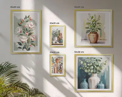 Gallery wall Stijlvolle keukendecoratie met planten
