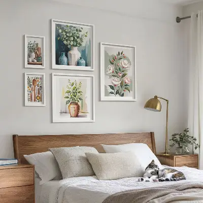 Gallery wall Stijlvolle keukendecoratie met planten