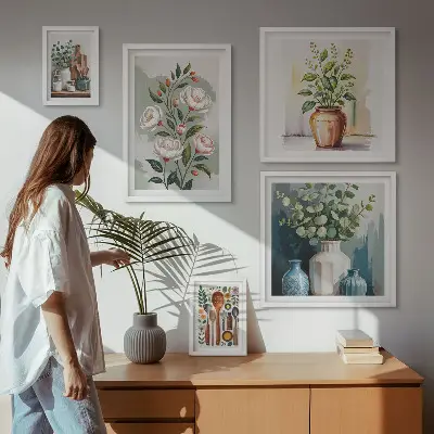Gallery wall Stijlvolle keukendecoratie met planten
