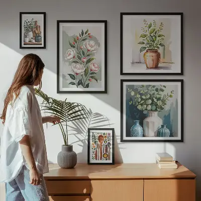 Gallery wall Stijlvolle keukendecoratie met planten