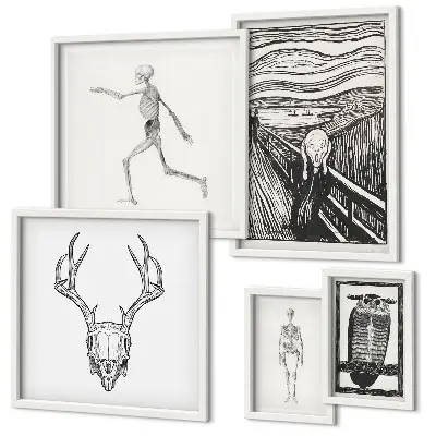 Wanddecoratie compositie Surrealistische kunst, natuur, mens