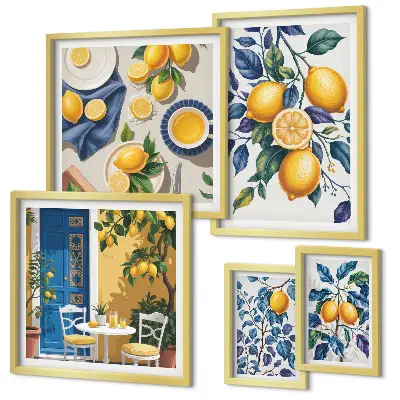 Citrus Provençaalse keuken galerijmuur