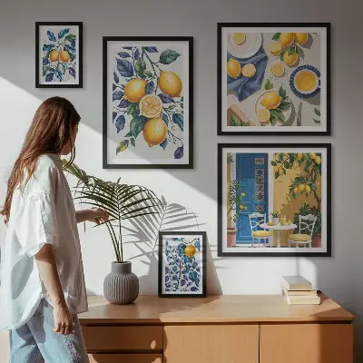 Citrus Provençaalse keuken galerijmuur