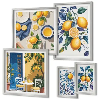 Citrus Provençaalse keuken galerijmuur