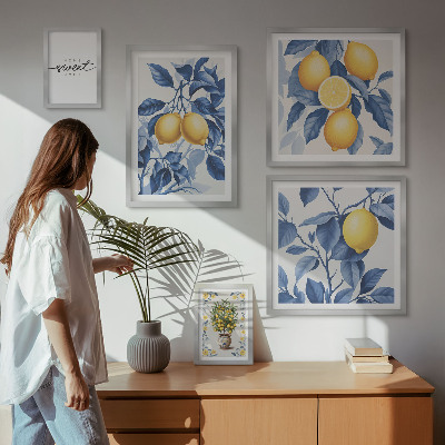 Wanddecoratie compositie Rustieke citroenaccenten