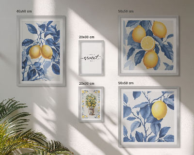 Wanddecoratie compositie Rustieke citroenaccenten