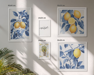 Wanddecoratie compositie Rustieke citroenaccenten