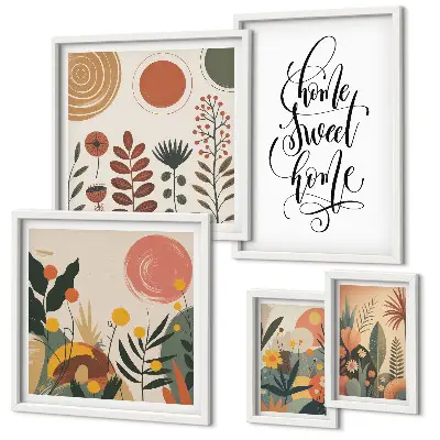 Wanddecoratie compositie Stijlvolle plantendecoraties
