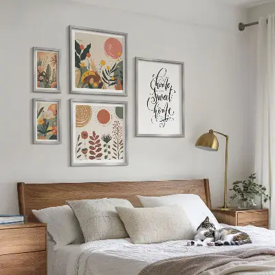 Wanddecoratie compositie Stijlvolle plantendecoraties