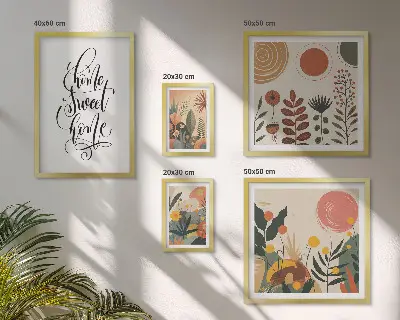 Wanddecoratie compositie Stijlvolle plantendecoraties