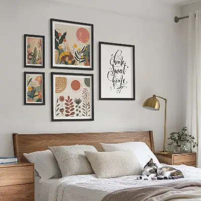 Wanddecoratie compositie Stijlvolle plantendecoraties