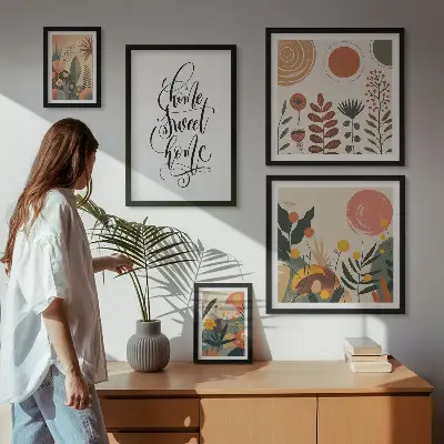 Wanddecoratie compositie Stijlvolle plantendecoraties