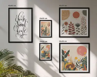 Wanddecoratie compositie Stijlvolle plantendecoraties