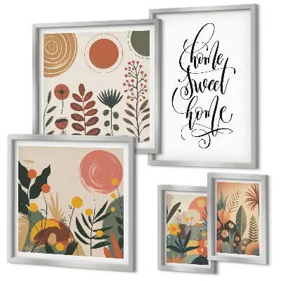 Wanddecoratie compositie Stijlvolle plantendecoraties