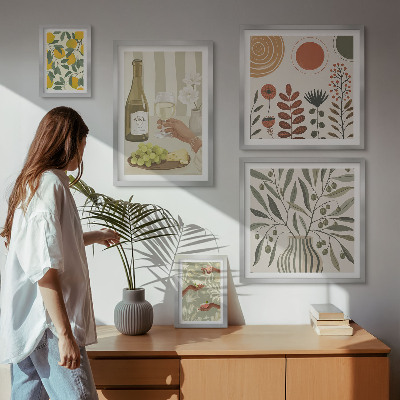 Gallery wall Stijlvolle wijndecoraties