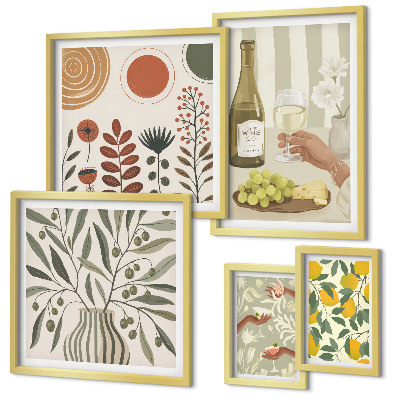 Gallery wall Stijlvolle wijndecoraties