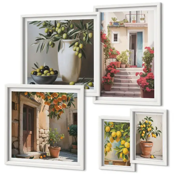 Gallery wall met sfeervolle citroenillustraties