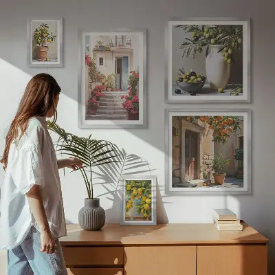 Gallery wall met sfeervolle citroenillustraties