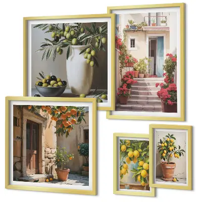 Gallery wall met sfeervolle citroenillustraties