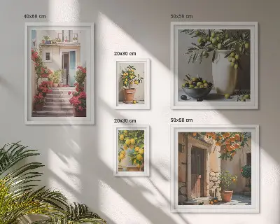 Gallery wall met sfeervolle citroenillustraties