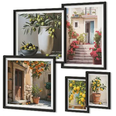 Gallery wall met sfeervolle citroenillustraties