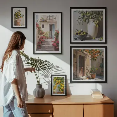 Gallery wall met sfeervolle citroenillustraties