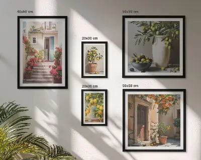 Gallery wall met sfeervolle citroenillustraties