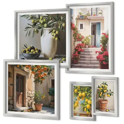 Gallery wall met sfeervolle citroenillustraties